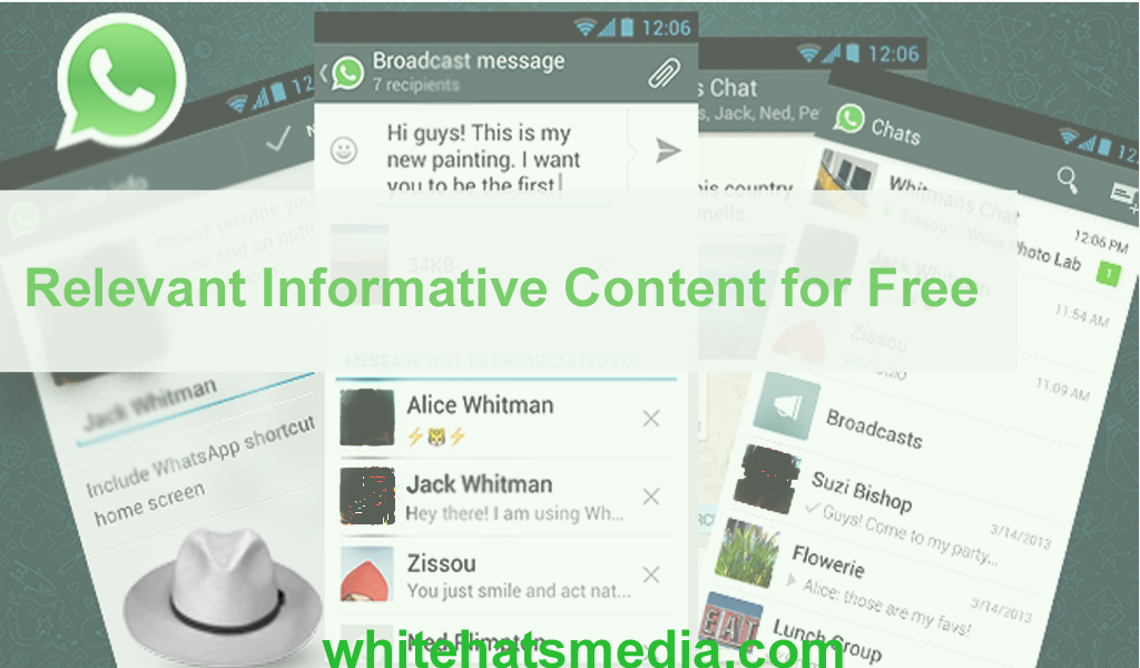 Relevant Informative Content for Free-Whatsapp marketing online-WhitehatsMedia